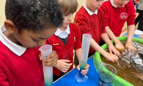 Children doing science