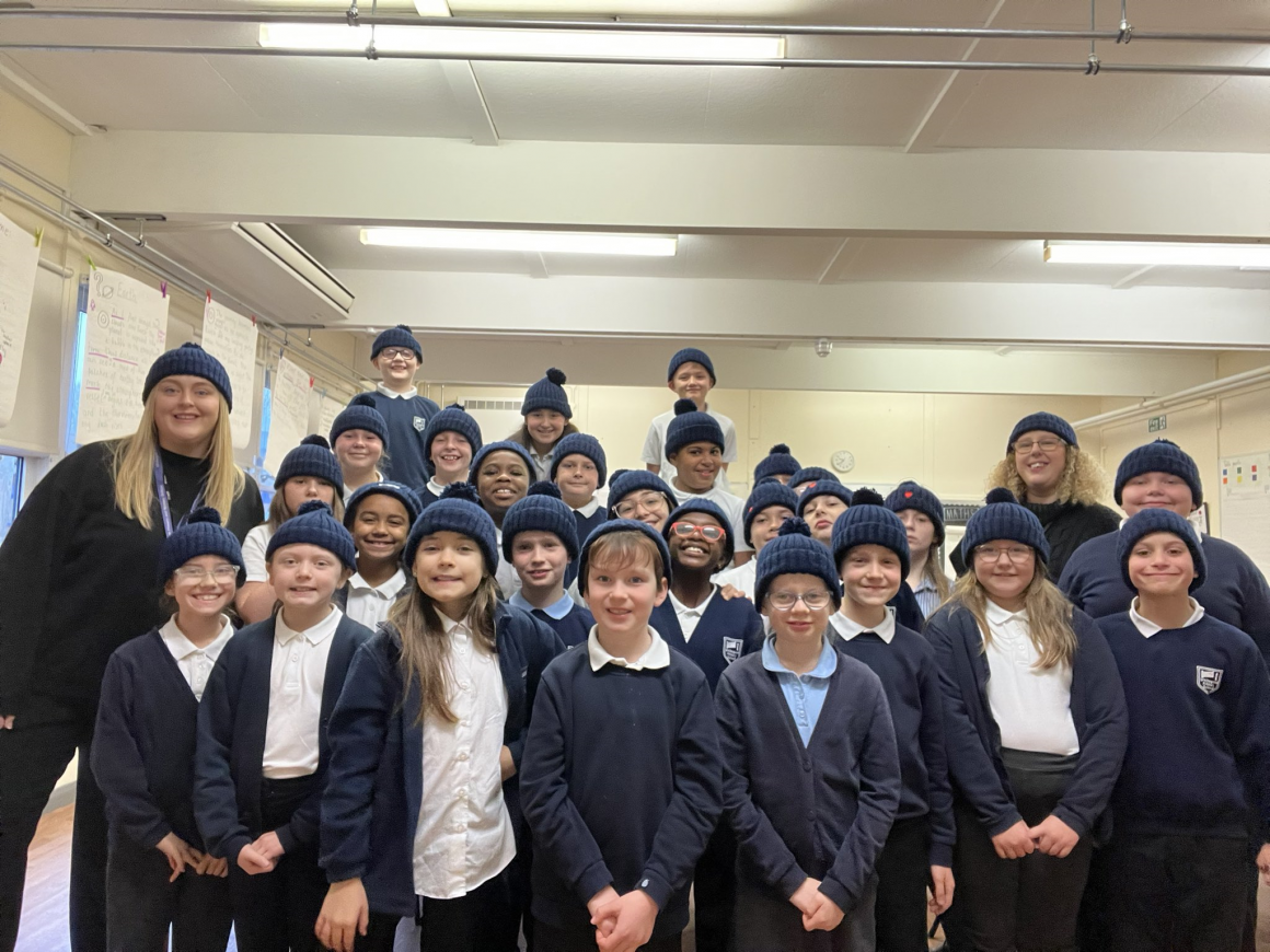 Hand-knitted with love and kindness: Whitegate teacher teams up with her nan to give her entire class warm winter hats