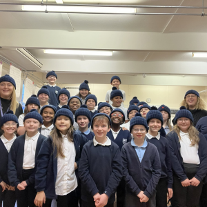 Hand-knitted with love and kindness: Whitegate teacher teams up with her nan to give her entire class warm winter hats